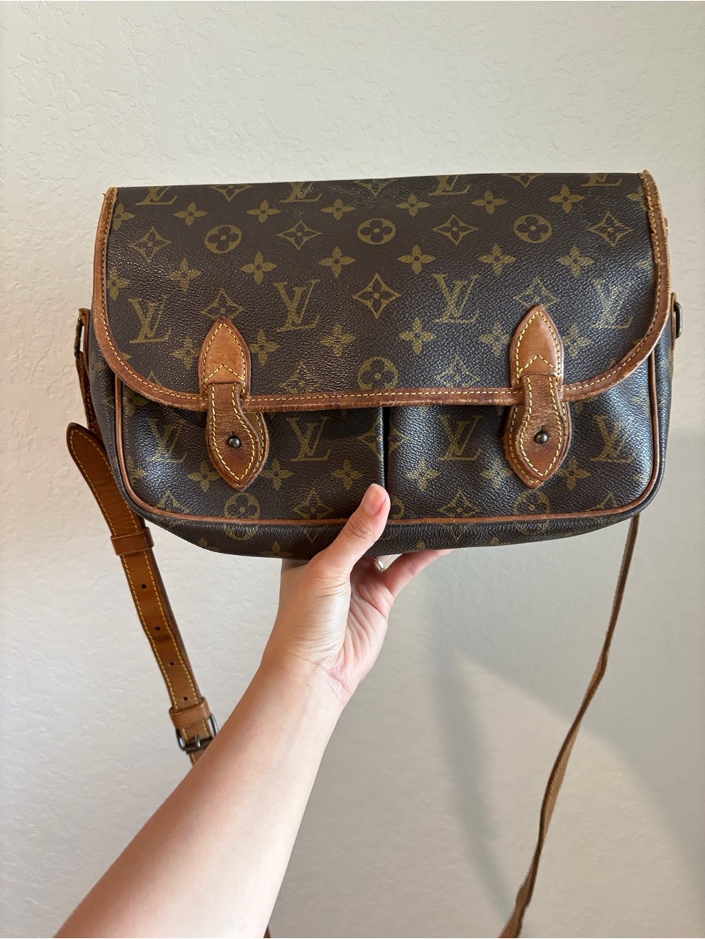 Louis Vuitton Gibeciere MM Brown Monogram Crossbody Bag - Picture 14 of 15
